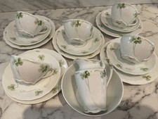 Vintage Tea set  Floral Juliet Pattern 5trios/jug&sugar 17pcs