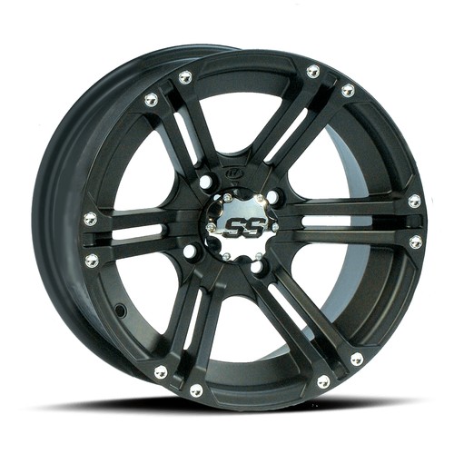 ITP SS212 Wheel 12x7 4/110 Matte Black 5+2 Yamaha YFM700K Kodiak IRS (2016-2018) - Afbeelding 1 van 3