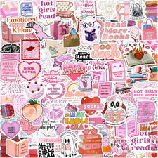 200 PCS Book Stickers for Kindle, Bookish Sticker Pack for Laptop, Journal, Eboo