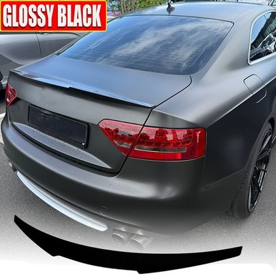 Fit for AUDI S5 B8/B8.5 Coupe 2008-17 GLOSSY BLACK Rear Trunk Spoiler Tail Wing