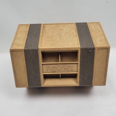 Vintage RolyKit Tan Brown Roll Up Art Craft Tackle Box Organizer READ