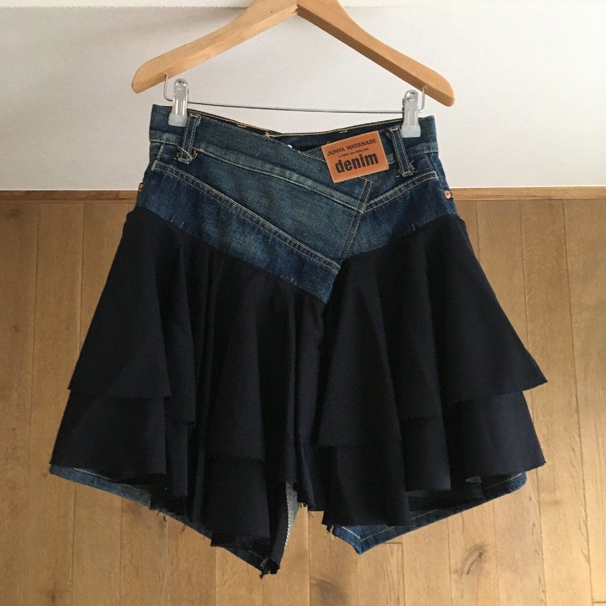 JUNYA WATANABE reconstructed patchwork Denim Skir… - image 2