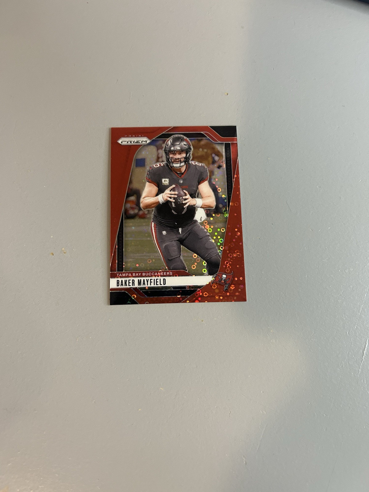 2024 Prizm Baker Mayfield Red Disco 7/75 #268 Buccaneers No Huddle Browns SP