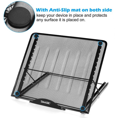 Laptop Stand,Large Version Foldable Portable Ventilated Desktop Laptop Stand ... - 第 2/9 張圖片