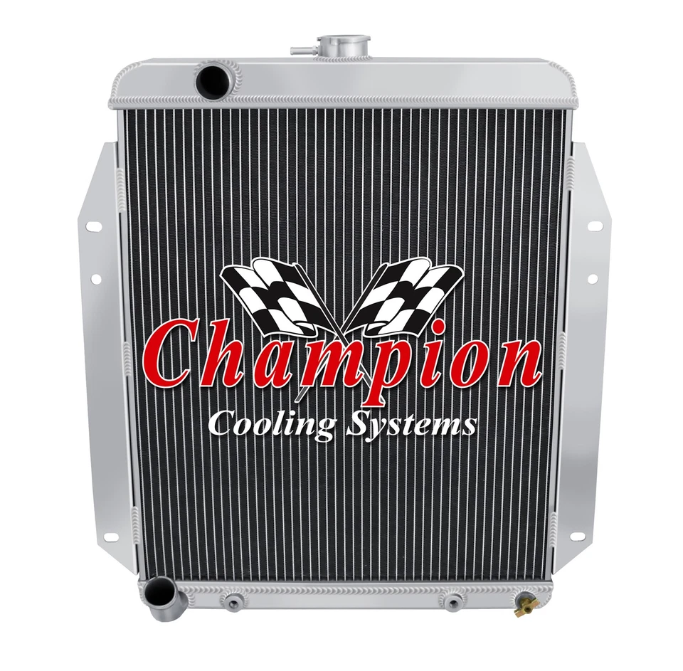 Controlador superior de radiador RS Champion de 3 filas para camioneta Dodge A100 1964-1970 Foto 3 de 4