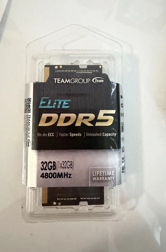 Team Elite DDR5 module 32 GB DIMM 288-pin 4800 MHz / TED532G4800C40D-S01 - Image 1 of 1