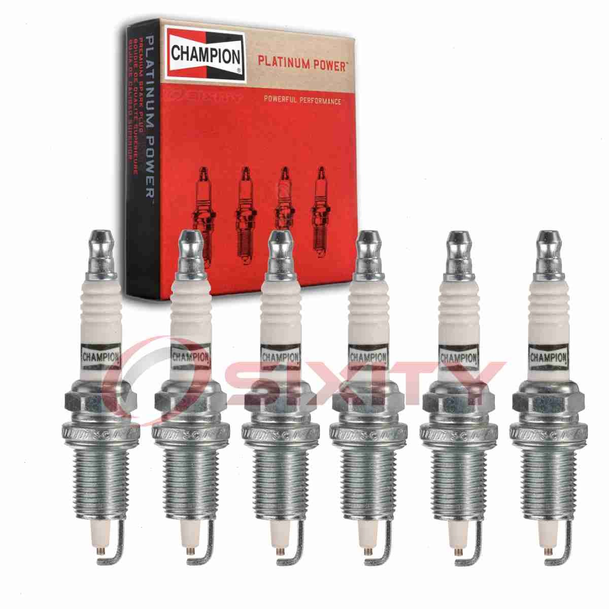 6 pc Champion Platinum 3412 Spark Plugs for RC10PEC 7090 3459 3412-2 cw