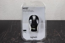 Logitech - M187 Mini Wireless Optical Ambidextrous Mouse - Black-white