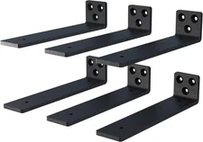 "6 Inch Floating Shelf Brackets, Heavy Duty Hidden Bracket for Wall, Mantel, Boo