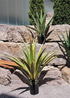 artplants Künstliche Agave furcraea gigantea Cherie, grün-gelb, 100cm