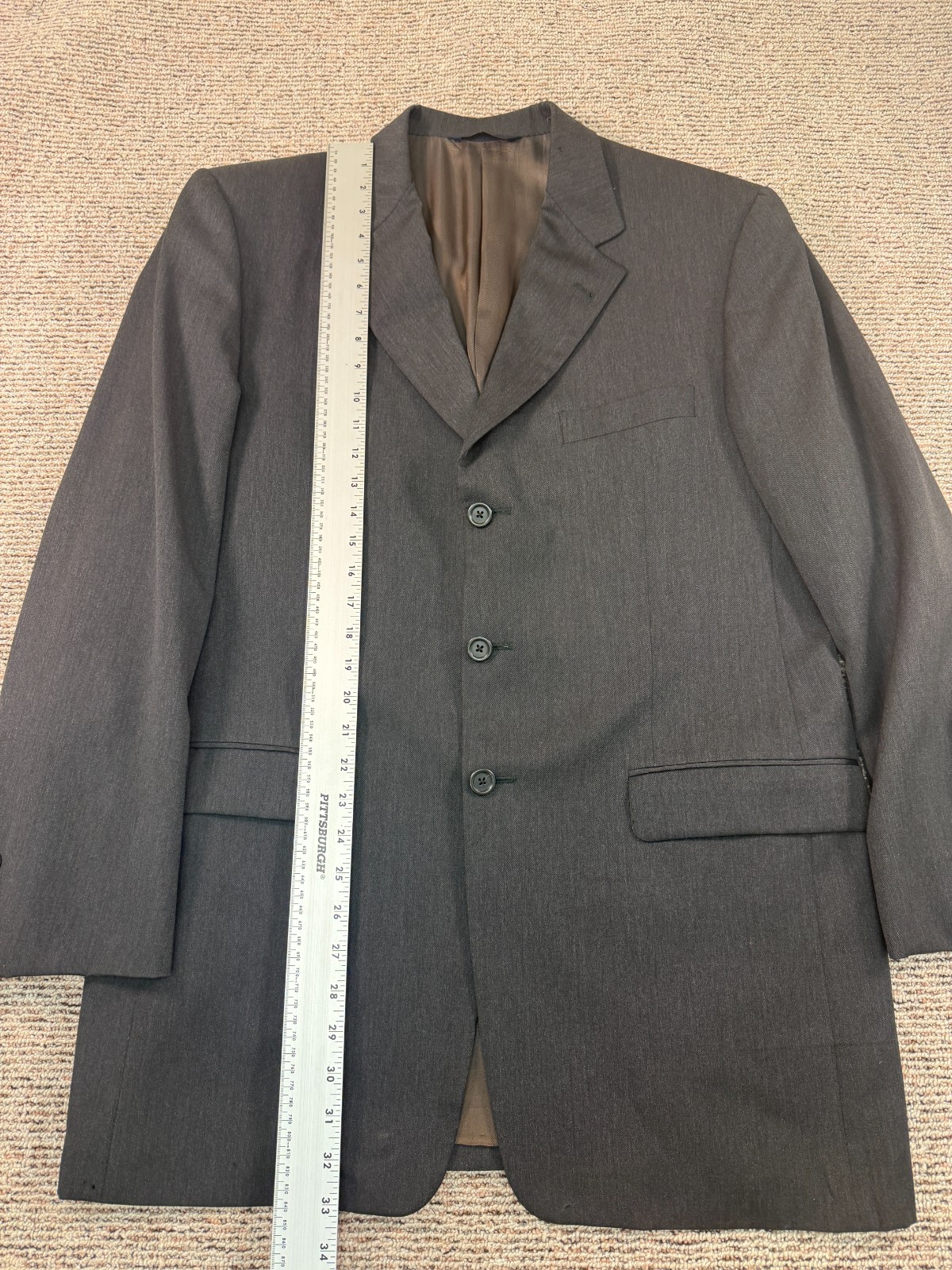 VTG Burberry London Blazer Mens 42L Burberry Blue 2000s Preppy 3 Btn Some Flaws thumbnail 15