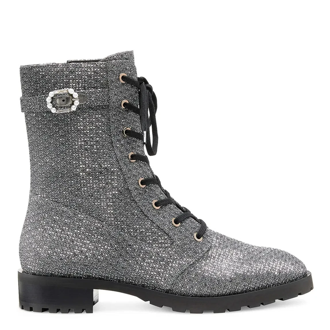Silver Low (1-1.9 in) Heel Height Combat Boots for Women for sale