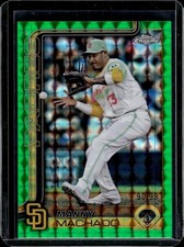 2025 Topps Chrome Manny Machado #53 Green Geometric Refractor /99 Padres