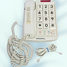 Vintage BELL Big Button Plus Phone White 20200 Telephone Braille Large Numbers
