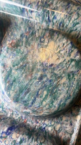 (5) Vintage PROLON WARE Melamin Essen Tabletts Schule Cafeteria Mittagessen blau grün - Bild 4 von 6