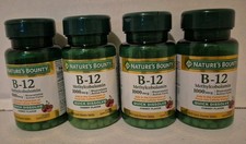 4 Nature's Bounty B12 1000mcg - 60ct Cherry Flavor - Exp 10/27