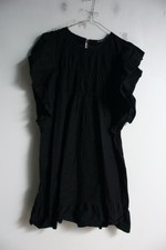 Boohoo Womens Chiffon Smock tunic - Black - Size 20 (k78)