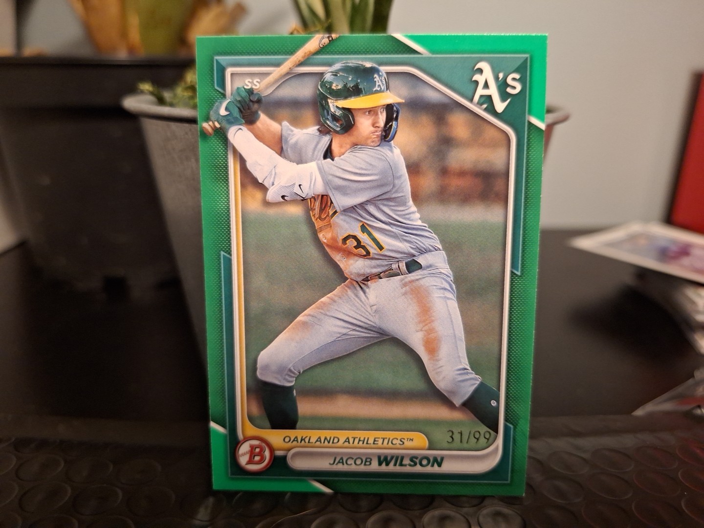 2024 Bowman Prospects Jacob Wilson #BP-3 Green Border Parallel /99 RC