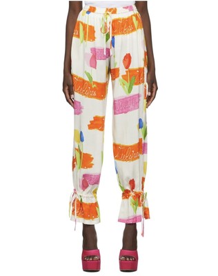 Collina Strada | SZ Small | Flowy Parkour Pants Tulips | Vibrant Pink Orange NWT
