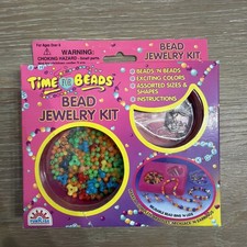 Jewelry Kit DIY Kids Beads Necklace Bracelets earrings Vtg