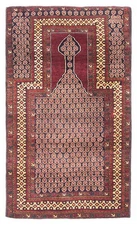 2'11" x 4'9" Traditional Vintage Hand Knotted Oriental Carpet Wool Area Rug