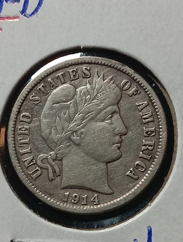 👉1914-D Barber Dime Xf  Choice  **
