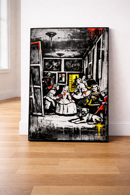 24 x 36 in Street Art Classical Remix Canvas   Modern Religious Protest Wall Art