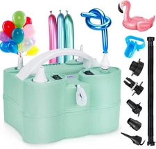 AGPtEK 3-in-1 Air Pump for Inflatables and Balloon Electric B-Green 