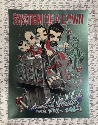 2025 System Of A Down TOUR Foil HARD Poster MetLife Stadium New