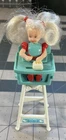Vintage 1998 Mattel Barbie Kelly Doll In Highchair High Chair McDonald's Toy I