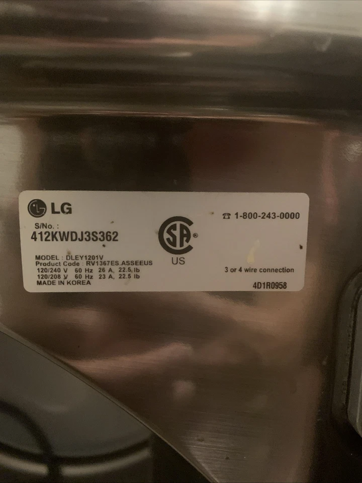 LG DLEY1201V: Secador de vapor eléctrico de ultra gran capacidad Foto 2 de 4