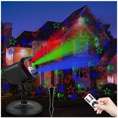 Multi-Pattern RGB Laser Projector - Waterproof, Indoor/Outdoor with Easy Install