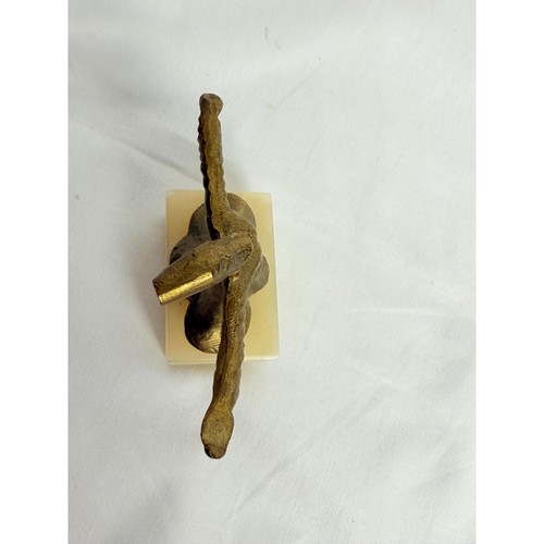 Bronze Derwisch Statue Arme ausgestreckt montiert Steinsockel guter Zustand - Bild 6 von 12