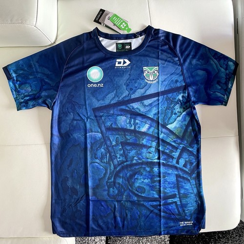 2025 New Zealand Warriors Adults Warm Up Tee Paua Size XL New With Tags