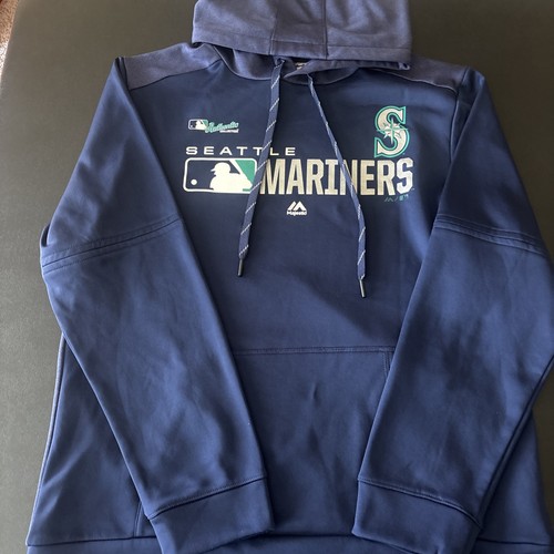 Vintage Majestic Seattle Mariners Team Hoodie Sweatshirt Size M - 第 1/6 張圖片
