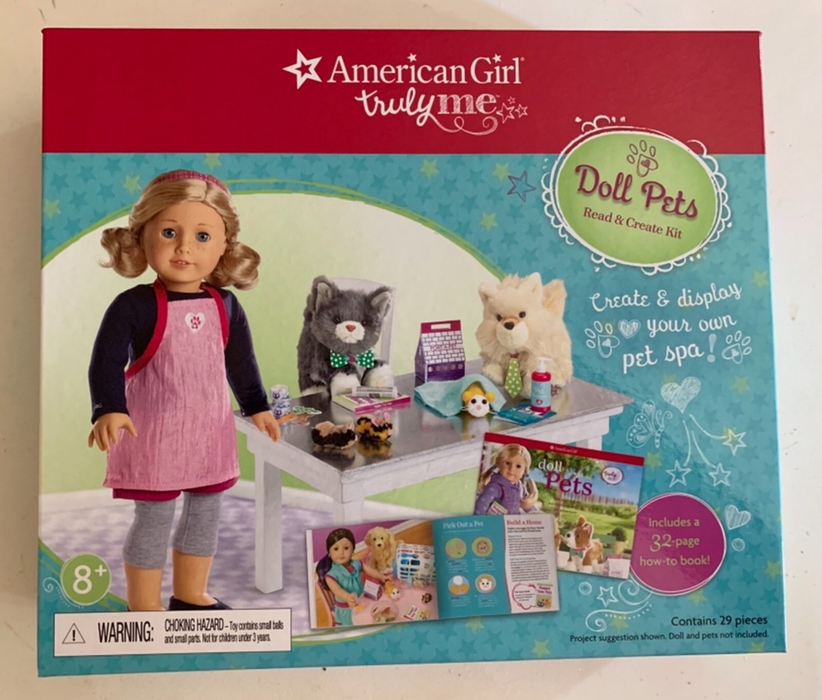 American Girl Truly Me Doll Pets 29 Piece Read and Create Kit