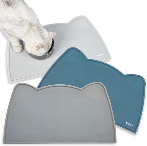 - Cat Food Mat, Silicone Pet Feeding Mat for Floor Non-Skid Waterproof Dog Water