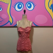 Jantzen Pink vintage 1950s One PIece Swimsuit
