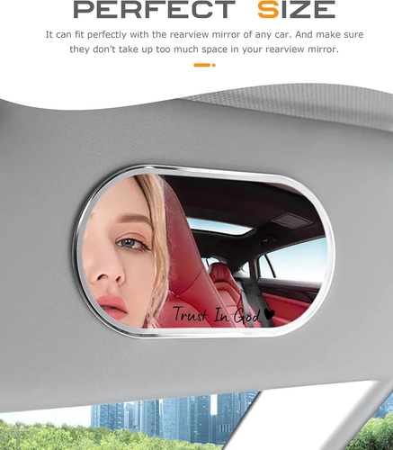 4PCS Car Stickers,Cars Decals,Car Accessories Trust in God Rearview Mirror Stick - Picture 4 of 12