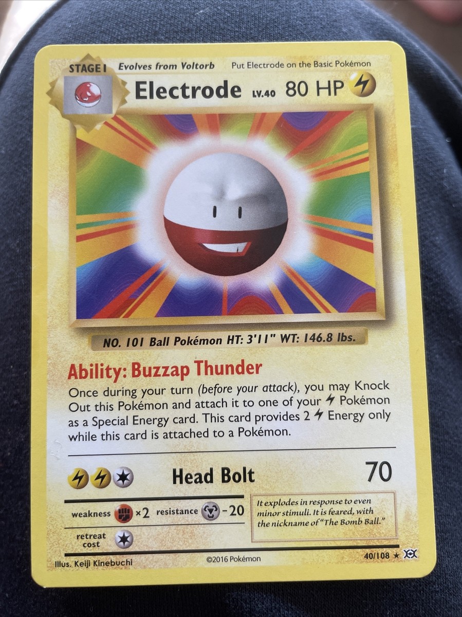 Electrode 40/108 Rare Pokemon Card XY Evolutions Original Art NM