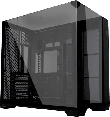 O11 Vision Compact Black Steel ATX Mid Tower Case with Tempered Glass