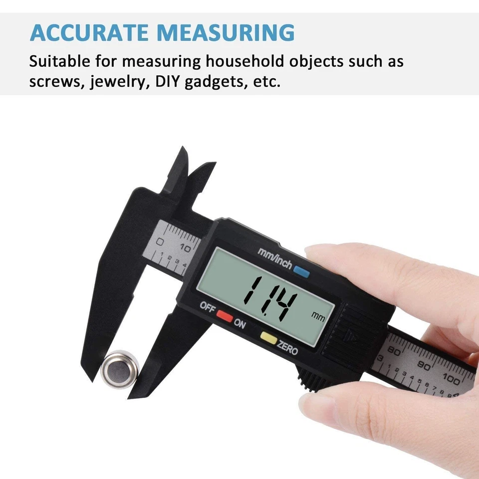 6" 150mm Digital Caliper Micrometer LCD Gauge Vernier Electronic Measuring Tool - Image 3 of 4