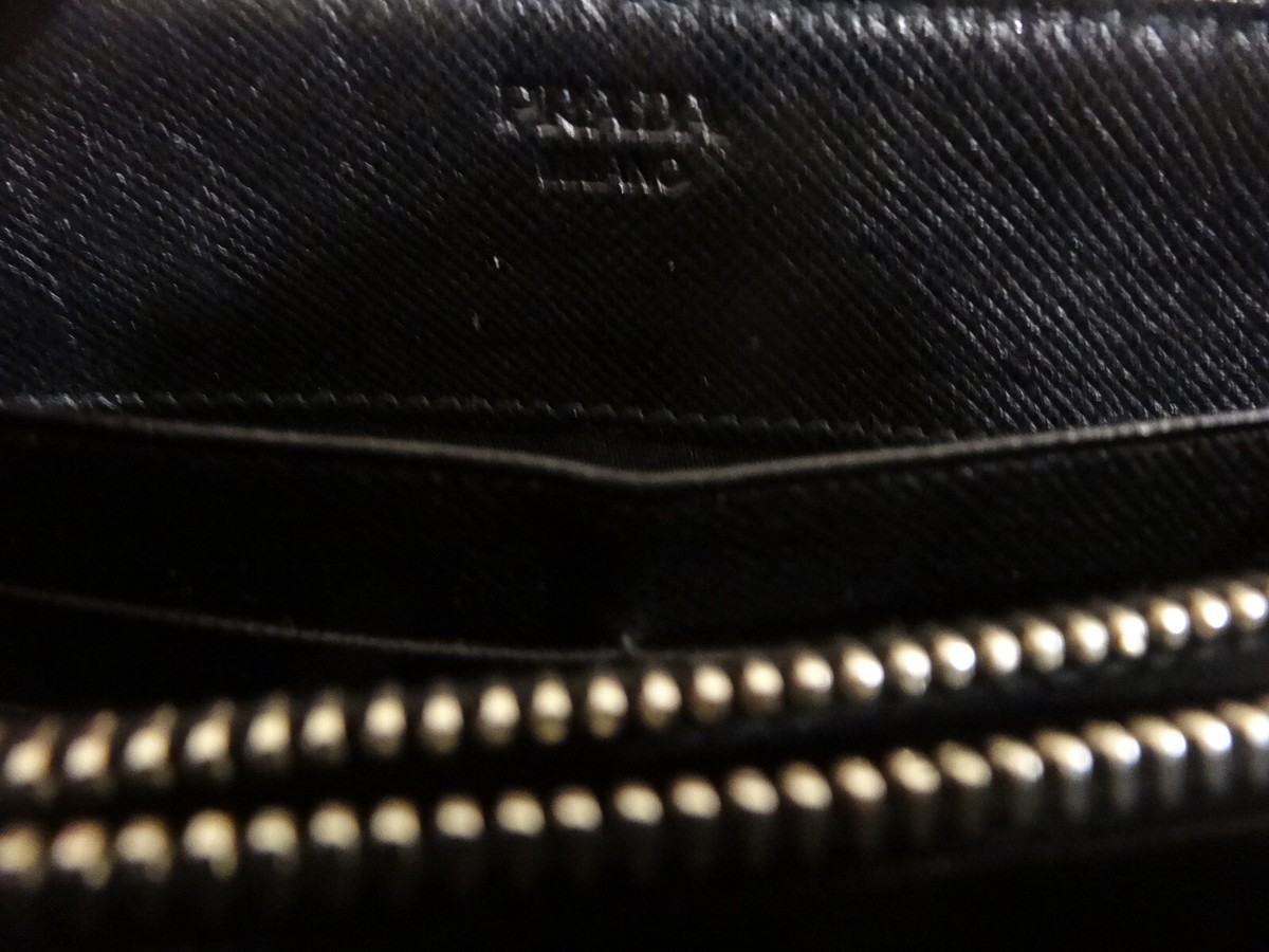 小物 PTA FOGLIO        TESSU Authentic PRADA Zip Around Tessuto Nylon Wallet. Italy. | eBay