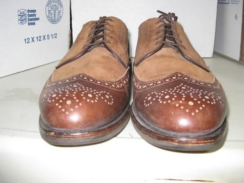 Allen Edmonds Wingtip, Leather and Suede, 10.5 A, trendy upscale great condition