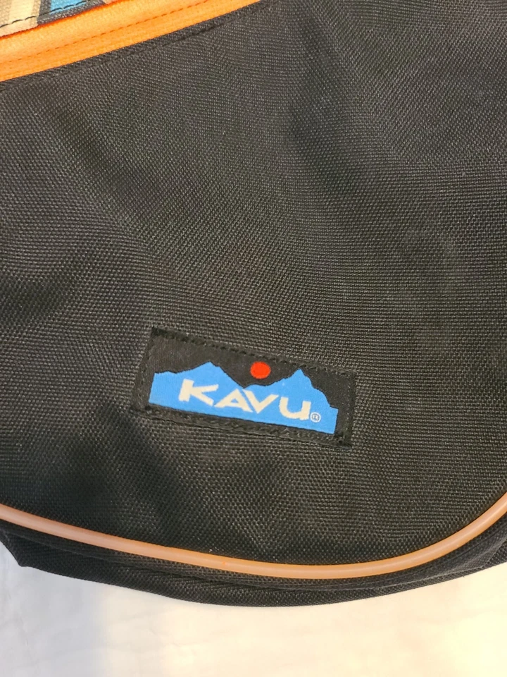 Bolsa de corda Kavu preta/laranja, seminova - Imagem 4 de 4