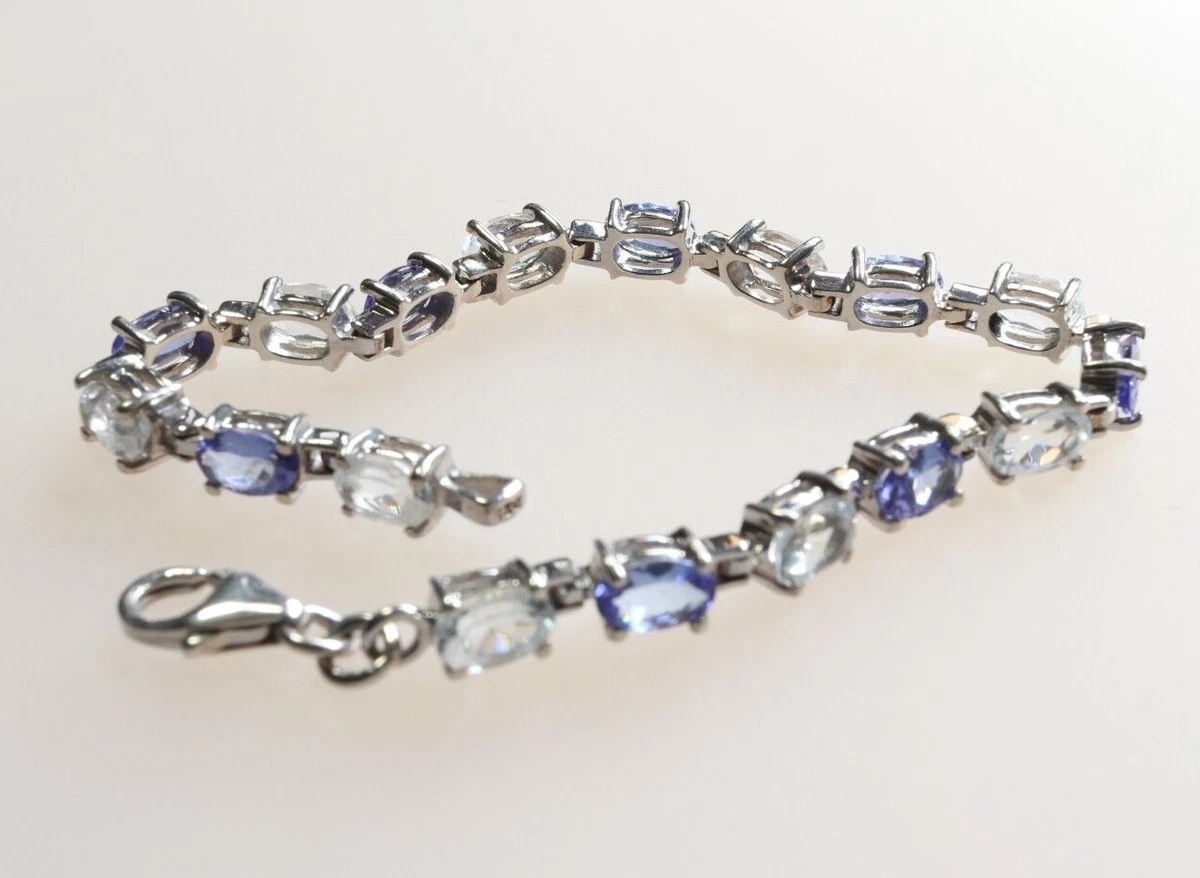 Gemporia W Certificate AA Tanzanite Topaz Sterling Silver Bracelet 10.14cts
