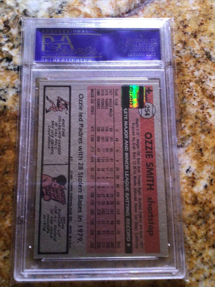 OZZIE SMITH 2004 TOPPS ORIGINALS SIGNATURE AUTO #/28 PSA 7 NM HOF CARDINALS - Image 2 of 3