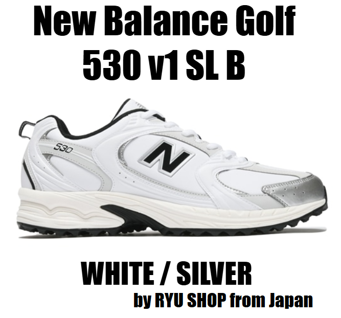 New Balance Unisex Golf shoes 530 v1 SL B UGS530B D WHITE / SILVER