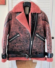 Never Worn With Tag All Saints Hawley Shearling Jacket Size S (160/80a)