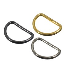 20 Pack Metal Non-Welded D-Rings for Belts, Bags, Lanyards Leather Crafts